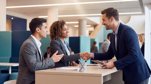 business meeting, handshake, collaboration, success, friends, boss, meeting, people, agreement, contract, negotiation, teamwork, office, professional, communication, interpersonal, positive, satisfaction, administration. Pricing outsourced sales in pounds, a guide to UK regional rates